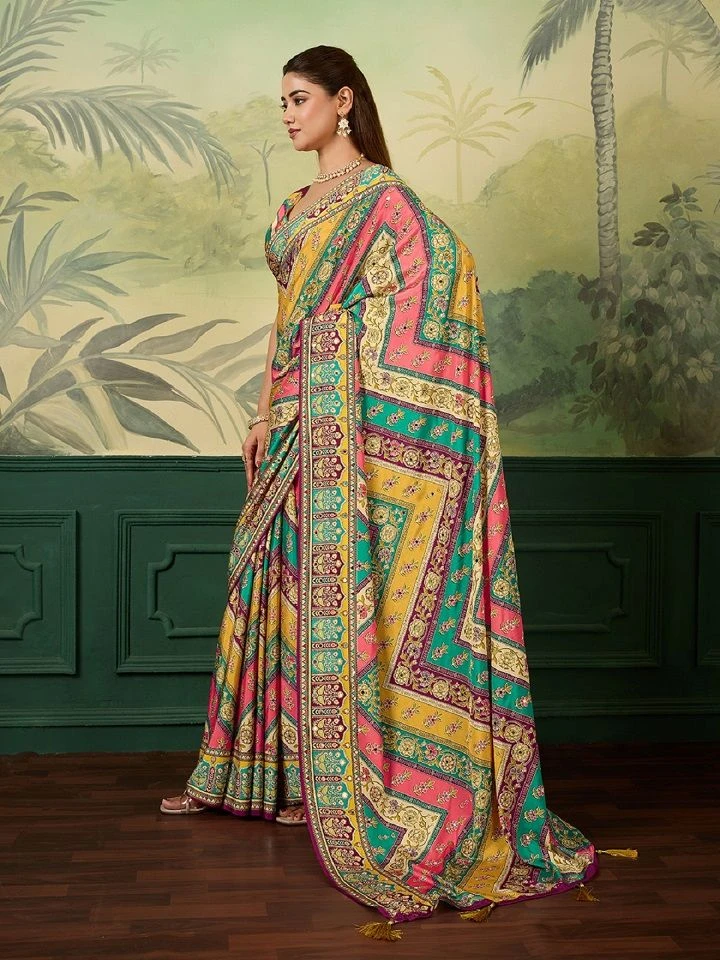 Maahi 230 Crape Silk Party Wear Digital Printed Saree Collection