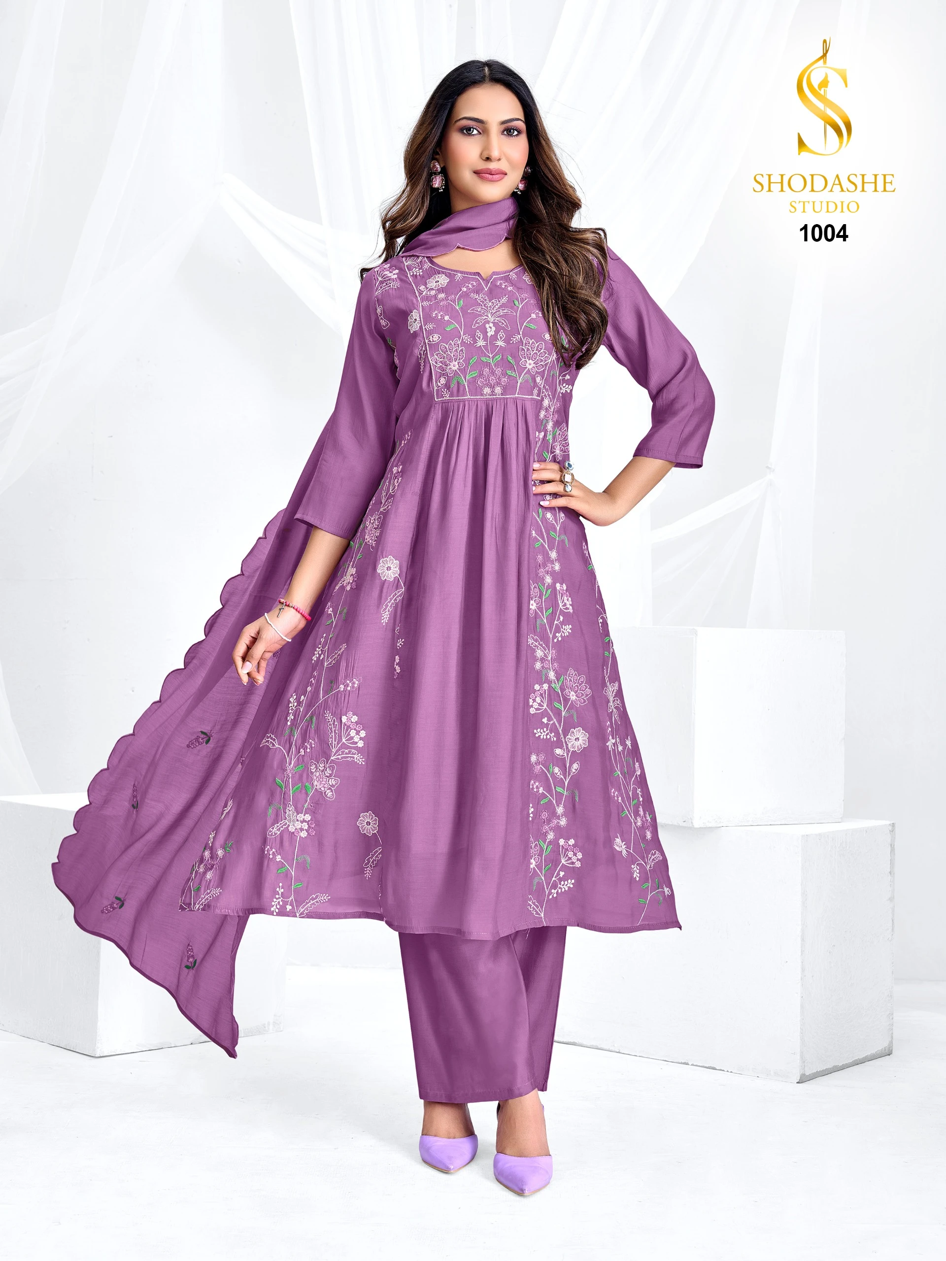 Madhubala Designer Anarkali 3 Piece Suit Set