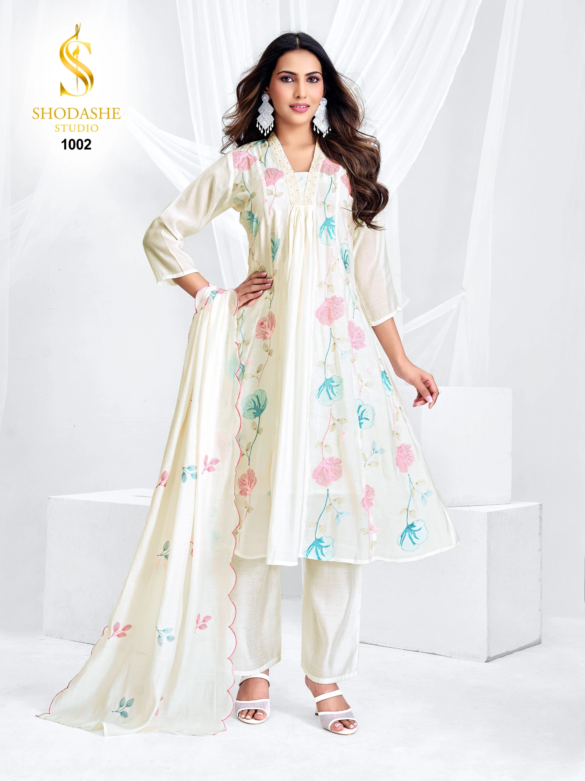 Madhubala Designer Anarkali 3 Piece Suit Set