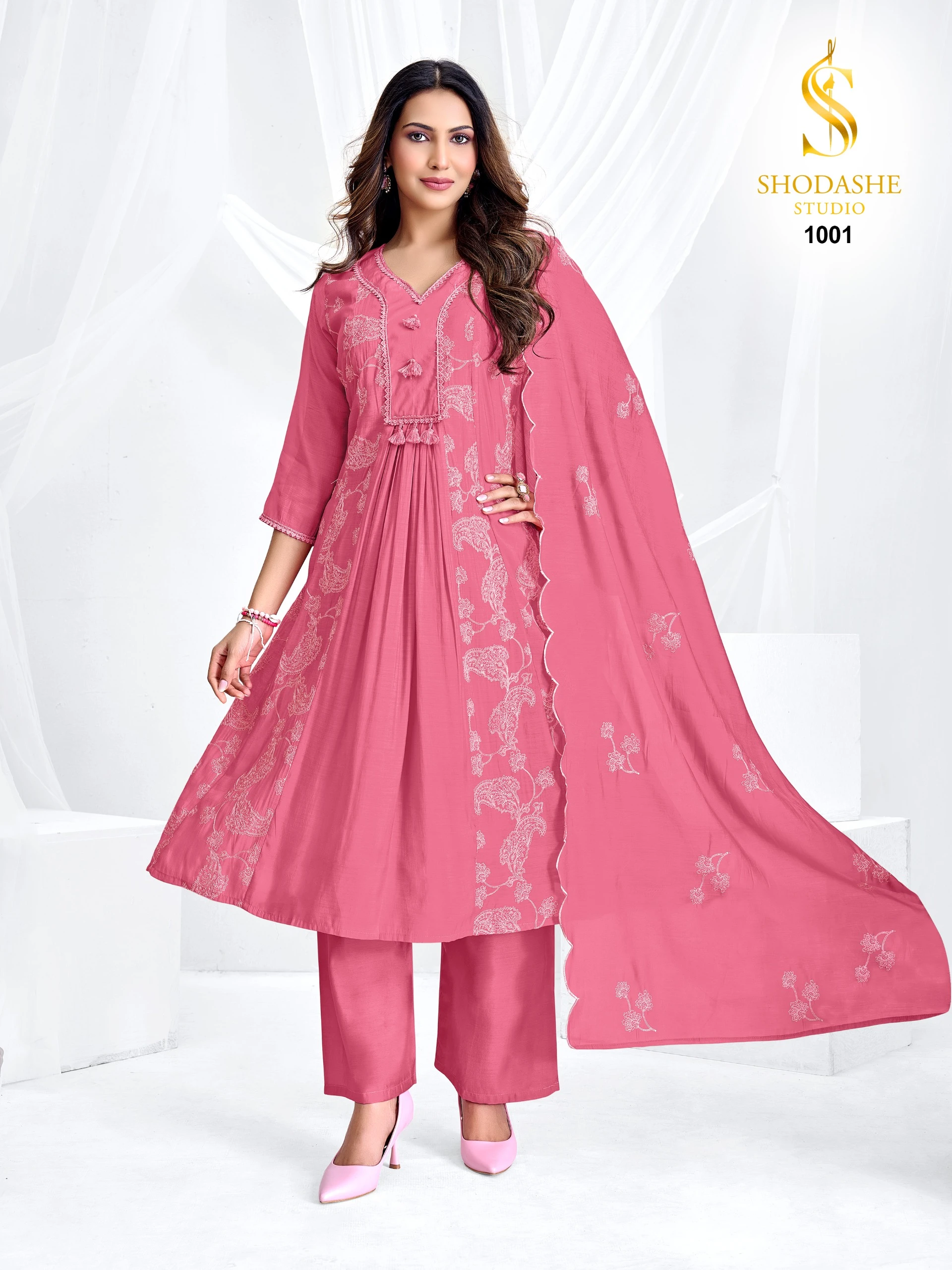 Madhubala Designer Anarkali 3 Piece Suit Set