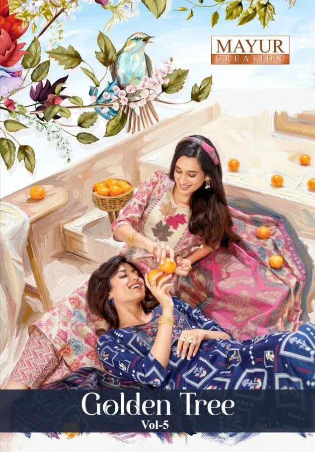 Mayur Creation Golden Tree Vol 5 Cotton Suit Collection