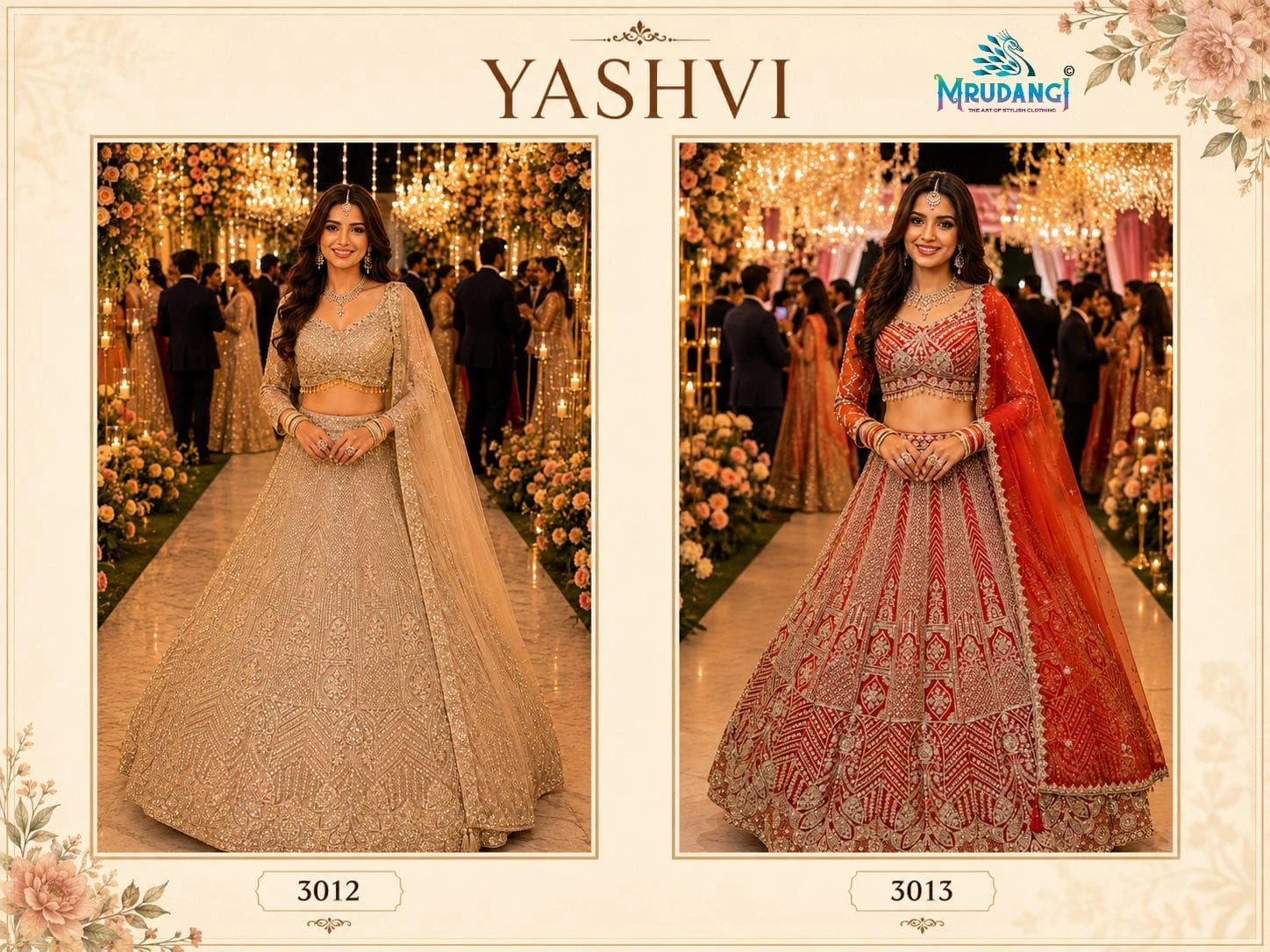 Mrudangi Yashvi Beads Lehenga Collection (3012 & 3013)