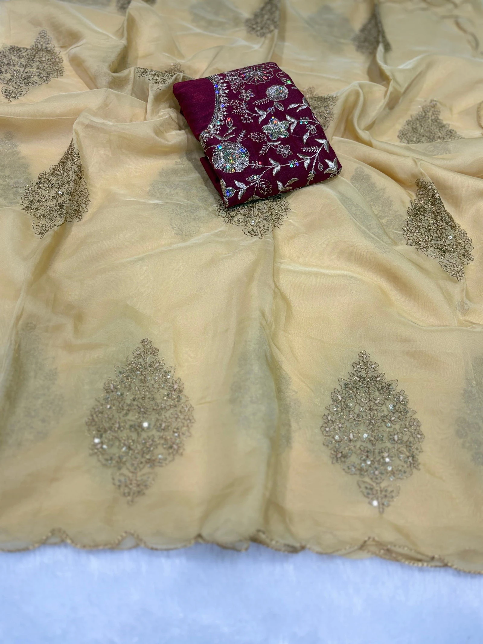Naina Ah Soft Organza Embroidered Saree Collection