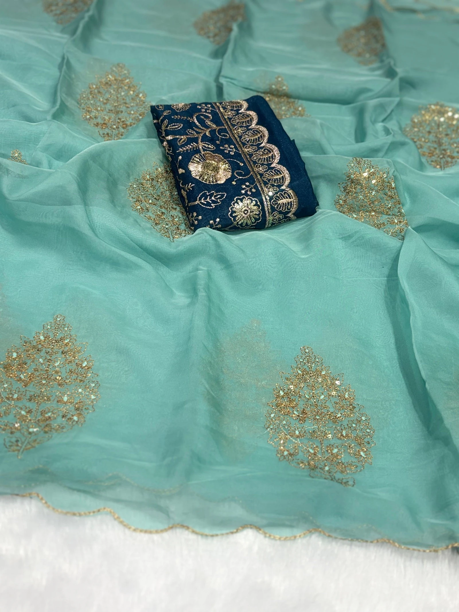 Naina Ah Soft Organza Embroidered Saree Collection