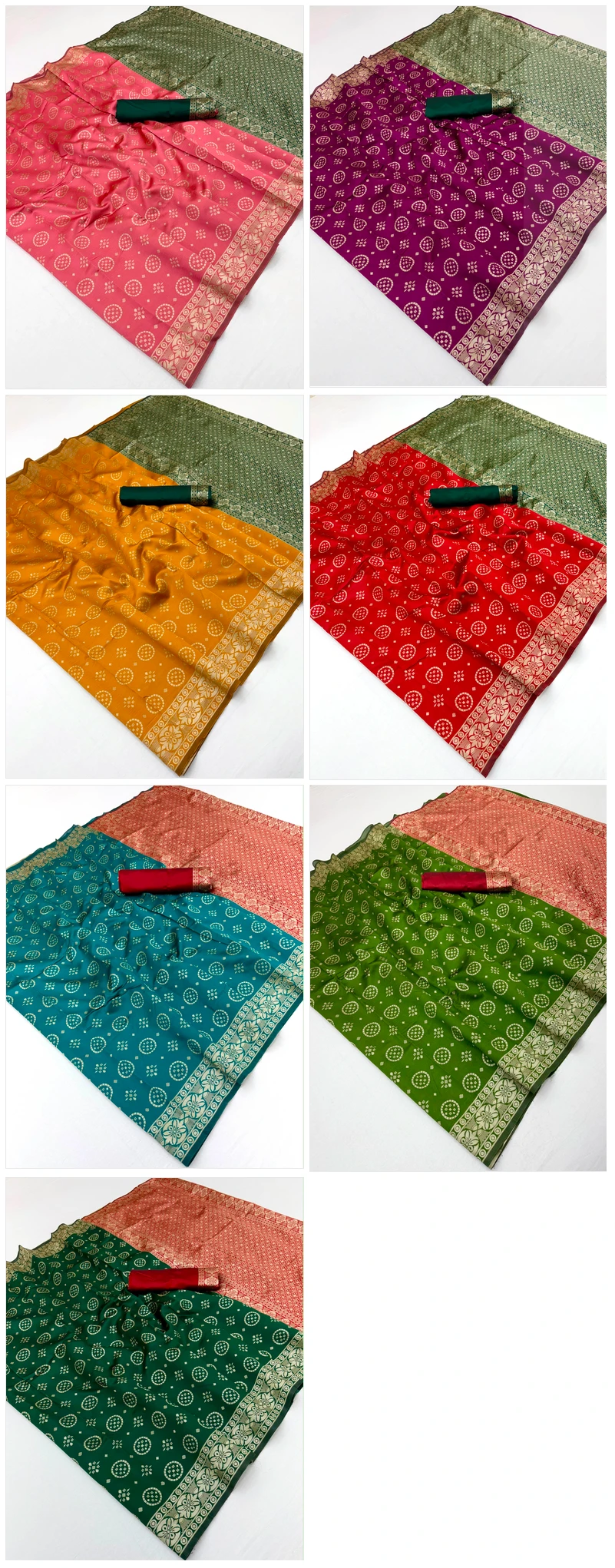 Nandini Vol 03 Silk Banarasi Jacquard Work Saree Collection