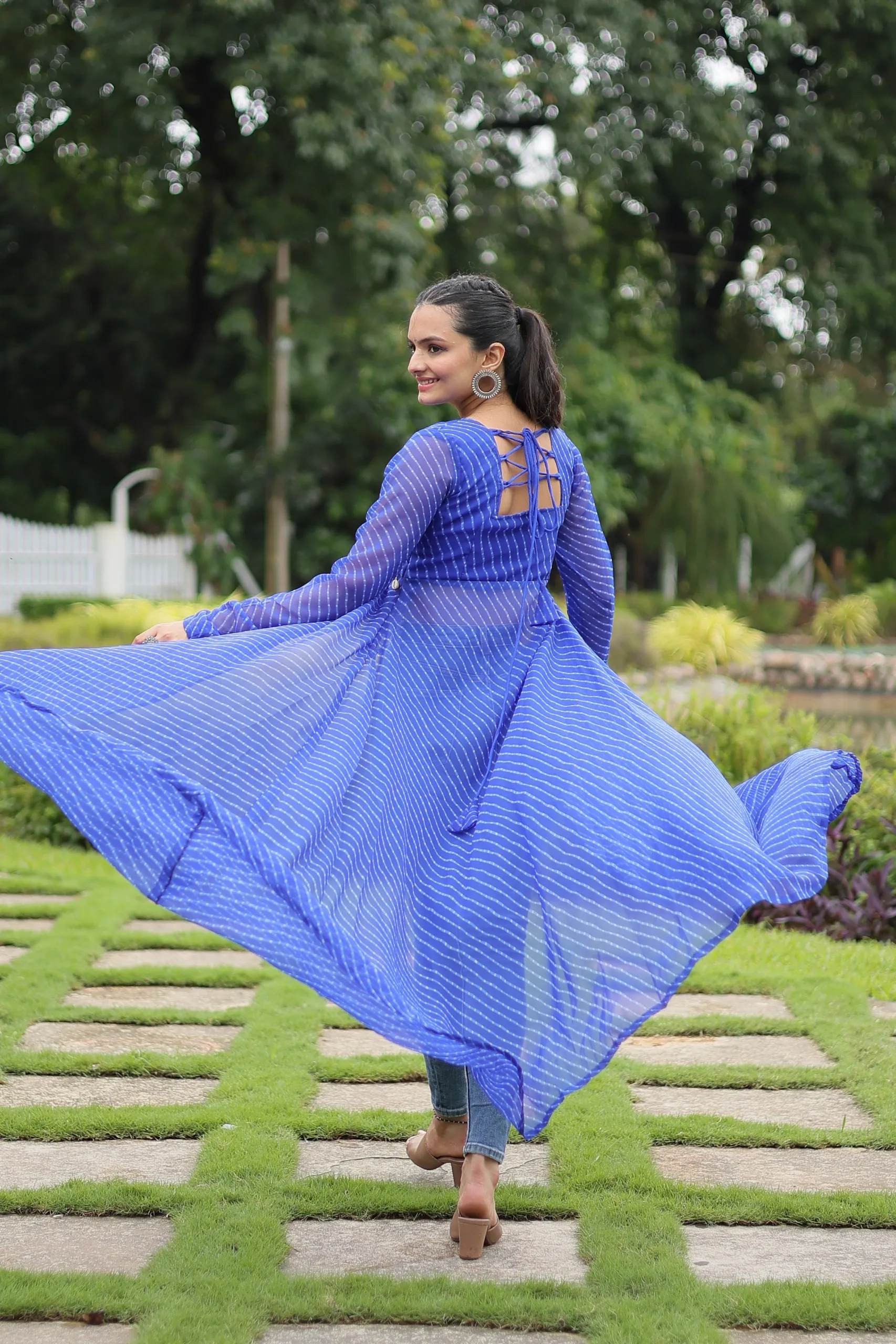 Navratri 2026 Leheriya Print Kutchi Patchwork Kurti