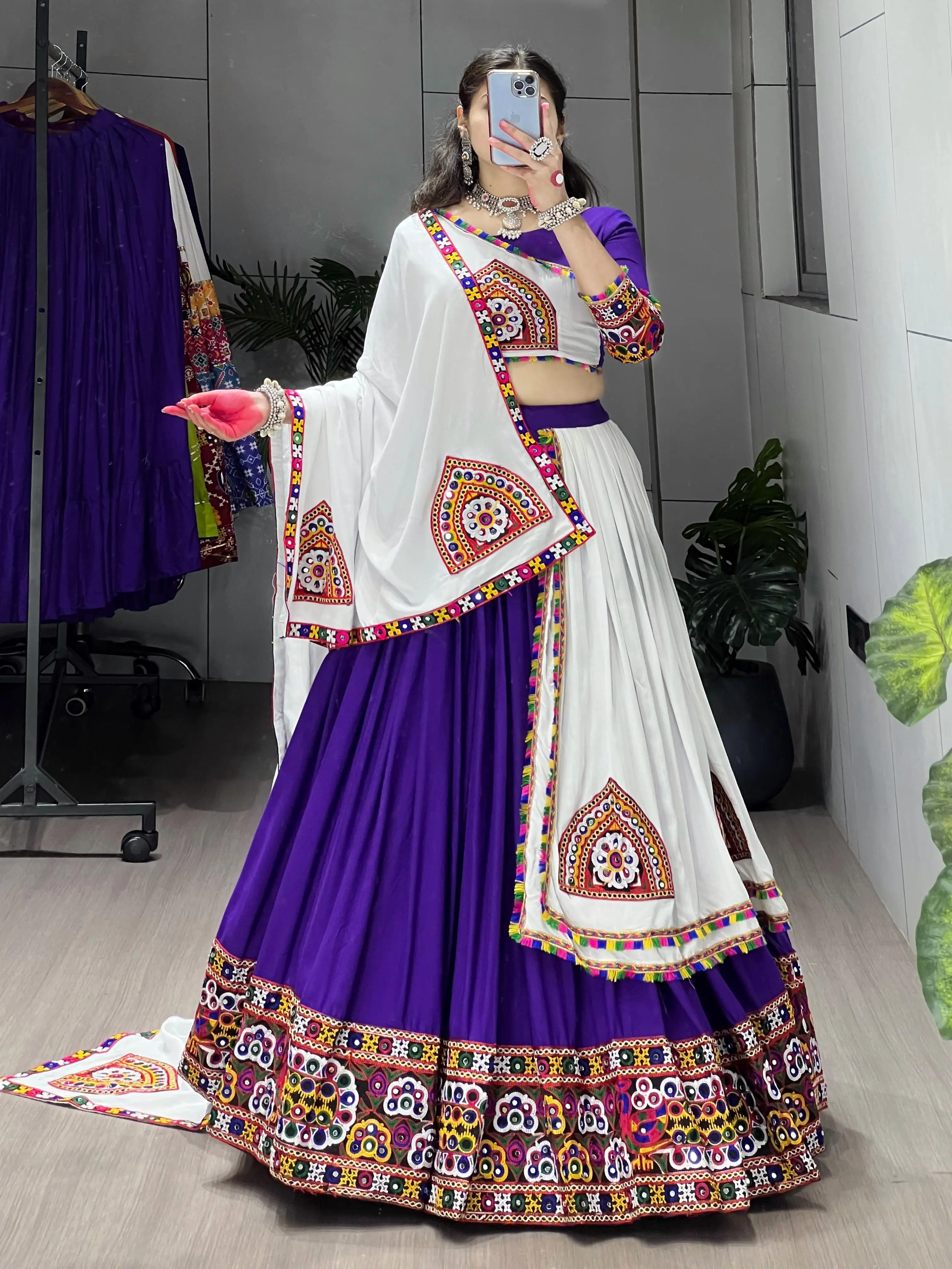 Navratri Collection 2026 Pure Rayon Cotton Lehenga Set