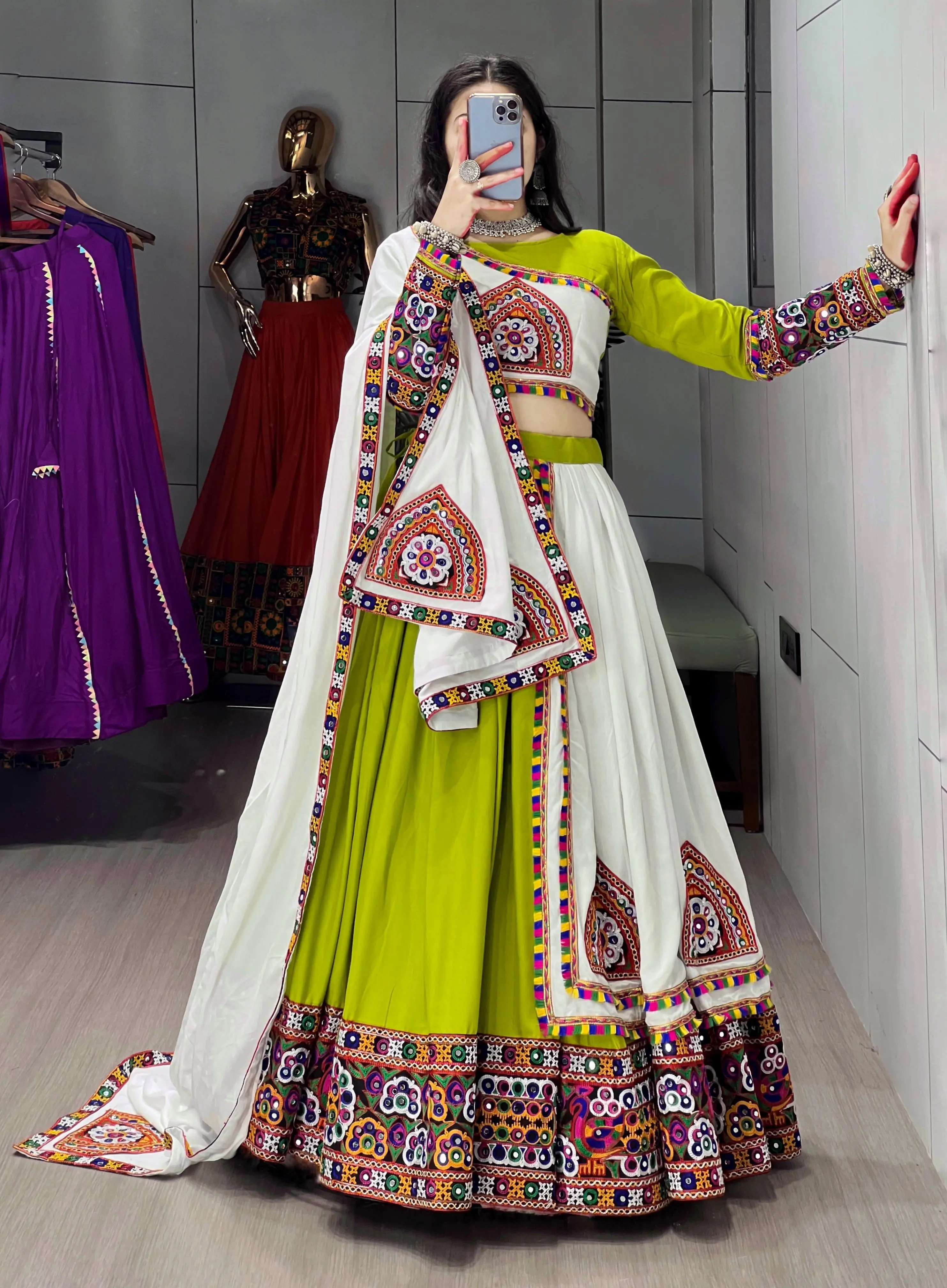 Navratri Collection 2026 Pure Rayon Cotton Lehenga Set
