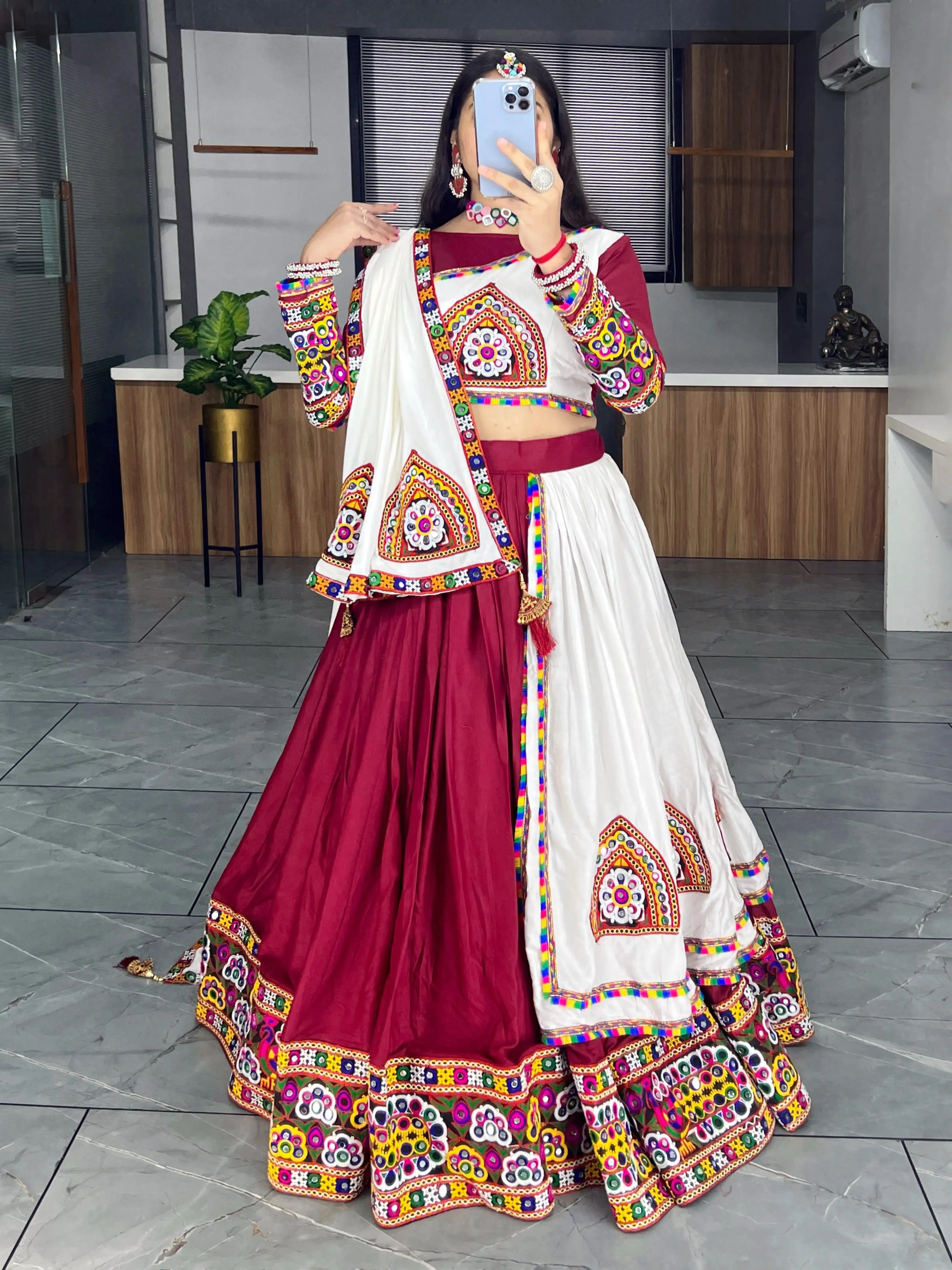 Navratri Collection 2026 Pure Rayon Cotton Lehenga Set