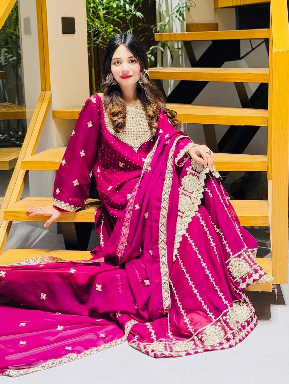 One Level Up Designer Party Sharara Suit & Dupatta Set