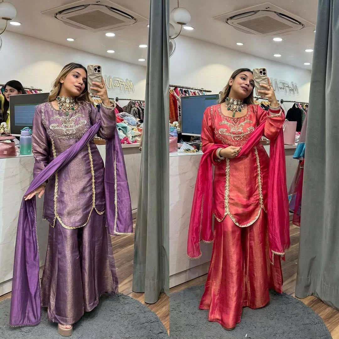 One Level Up Designer Party Top Sharara & Dupatta Set