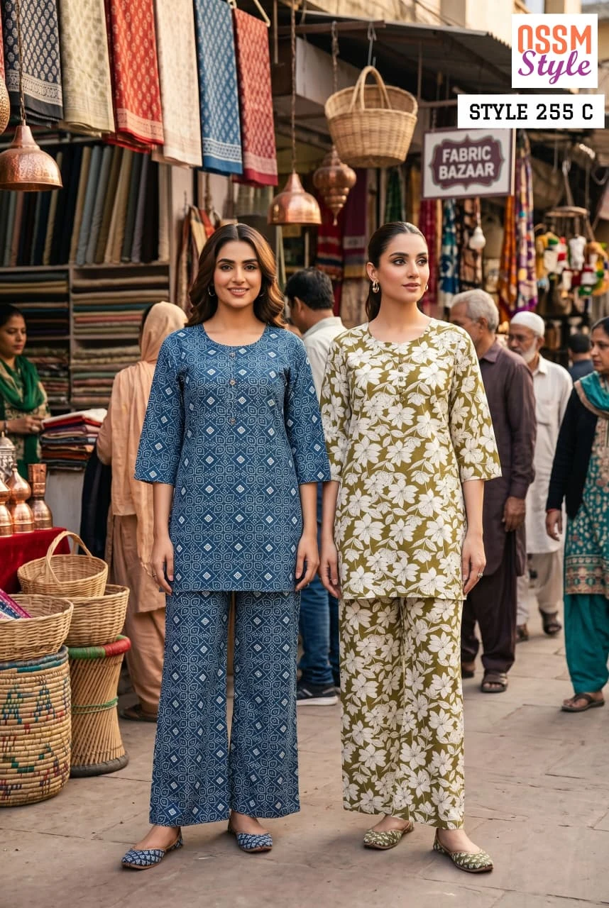 Ossm Style 255 A To E Cotton Printed Suit Collection