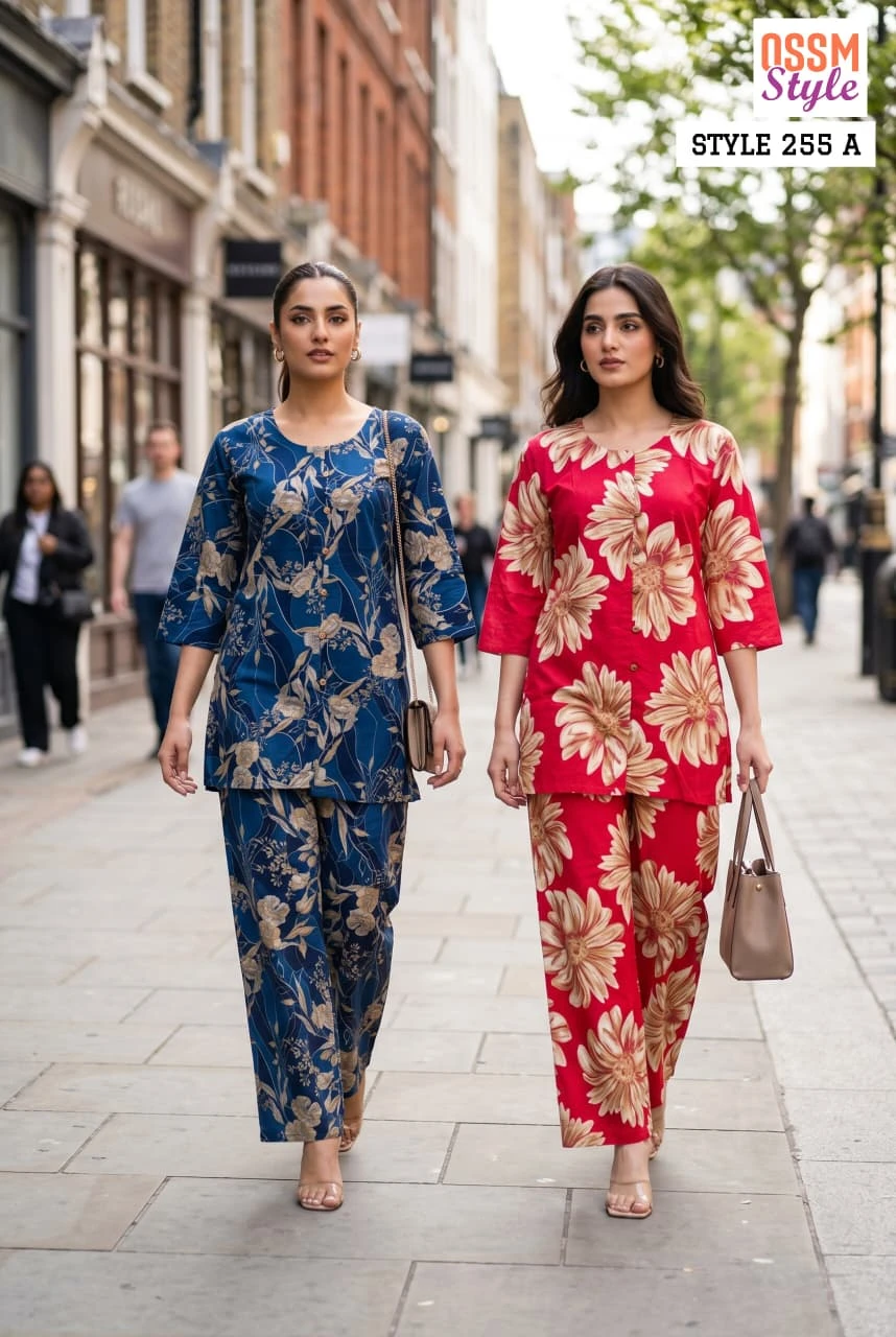 Ossm Style 255 A To E Cotton Printed Suit Collection