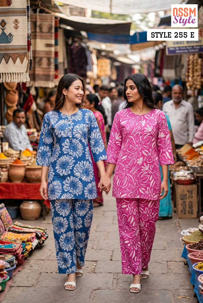 Ossm Style 255 A To E Cotton Printed Suit Collection