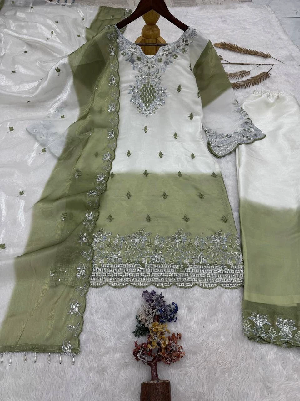 Pakistani Ready To Wear GMY Silk Embroidered Suit Set