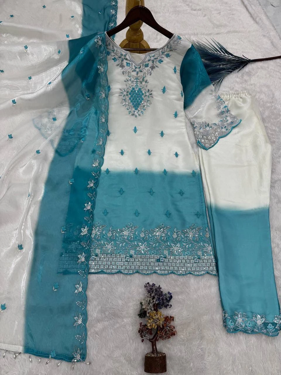 Pakistani Ready To Wear GMY Silk Embroidered Suit Set