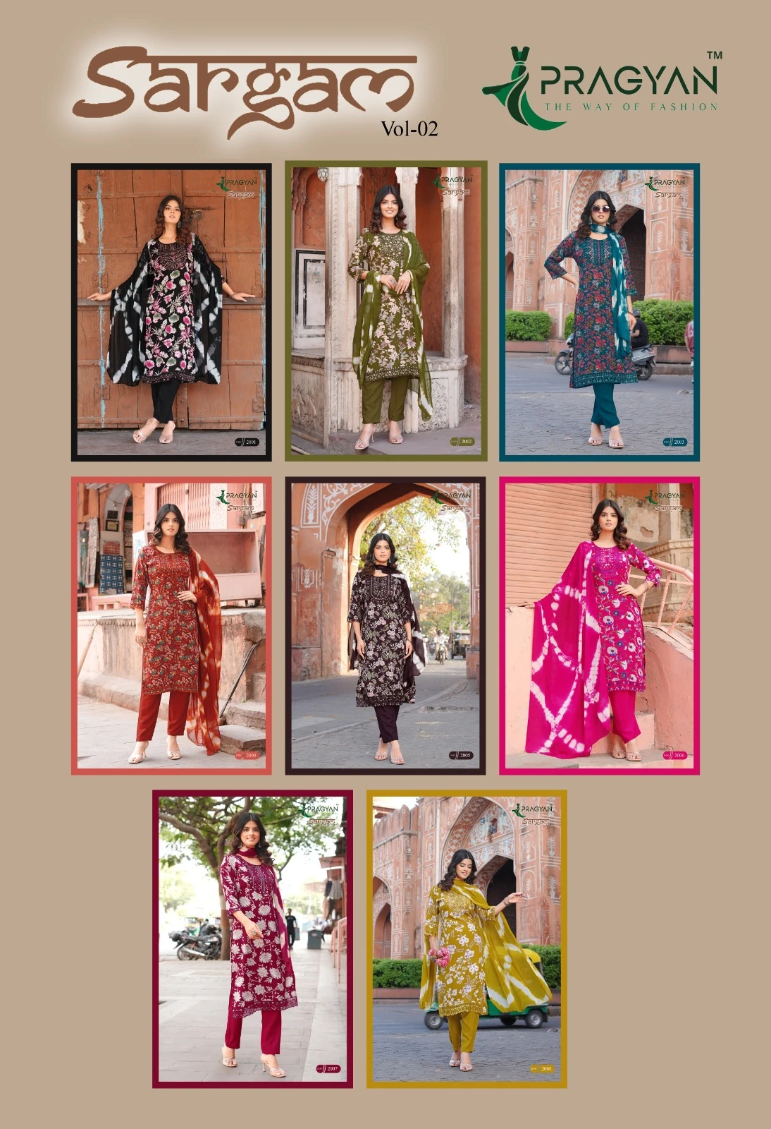 Pragyan Sargam Vol 2 Rayon Suit Set