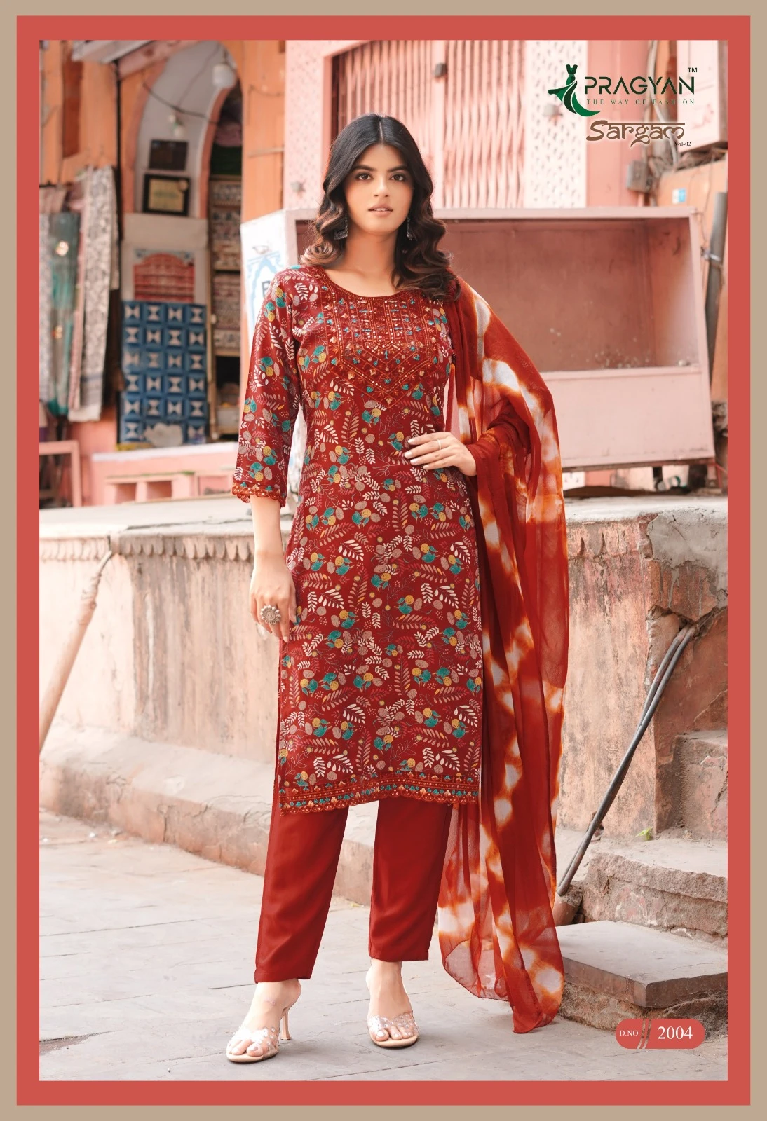 Pragyan Sargam Vol 2 Rayon Suit Set