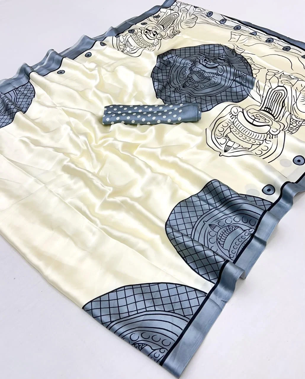 Pure Ajrakh 020 Modal Satin Ajrakh Printed Saree Collection