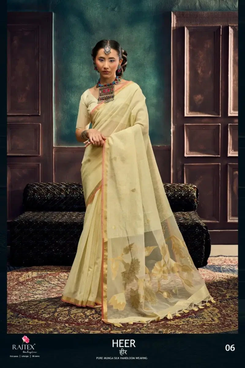 Rajtex Heer Munga Silk Handloom Saree Collection