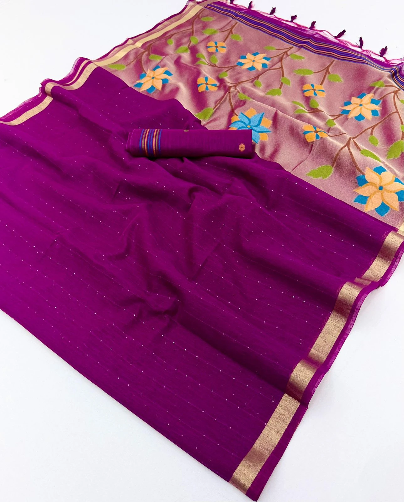 Rajtex Sitaara Munga Silk Handloom Weaving Saree