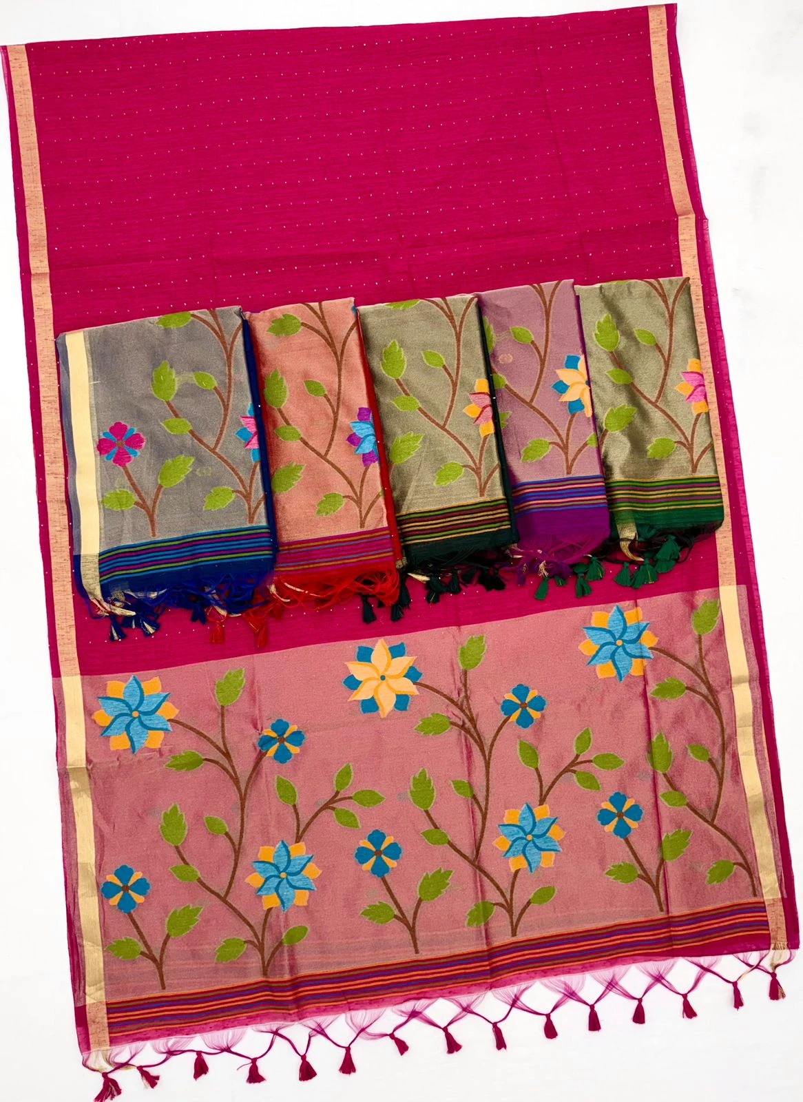 Rajtex Sitaara Munga Silk Handloom Weaving Saree
