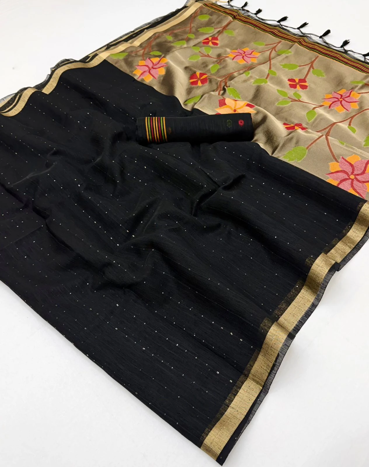 Rajtex Sitaara Munga Silk Handloom Weaving Saree