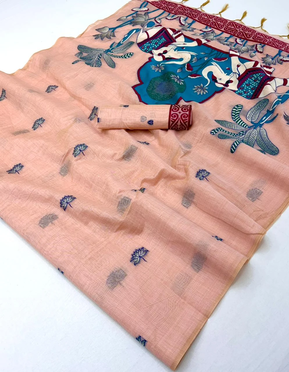 Rajyog D No 10001 to 06 Cotton Jamdani Weaving Saree Collection