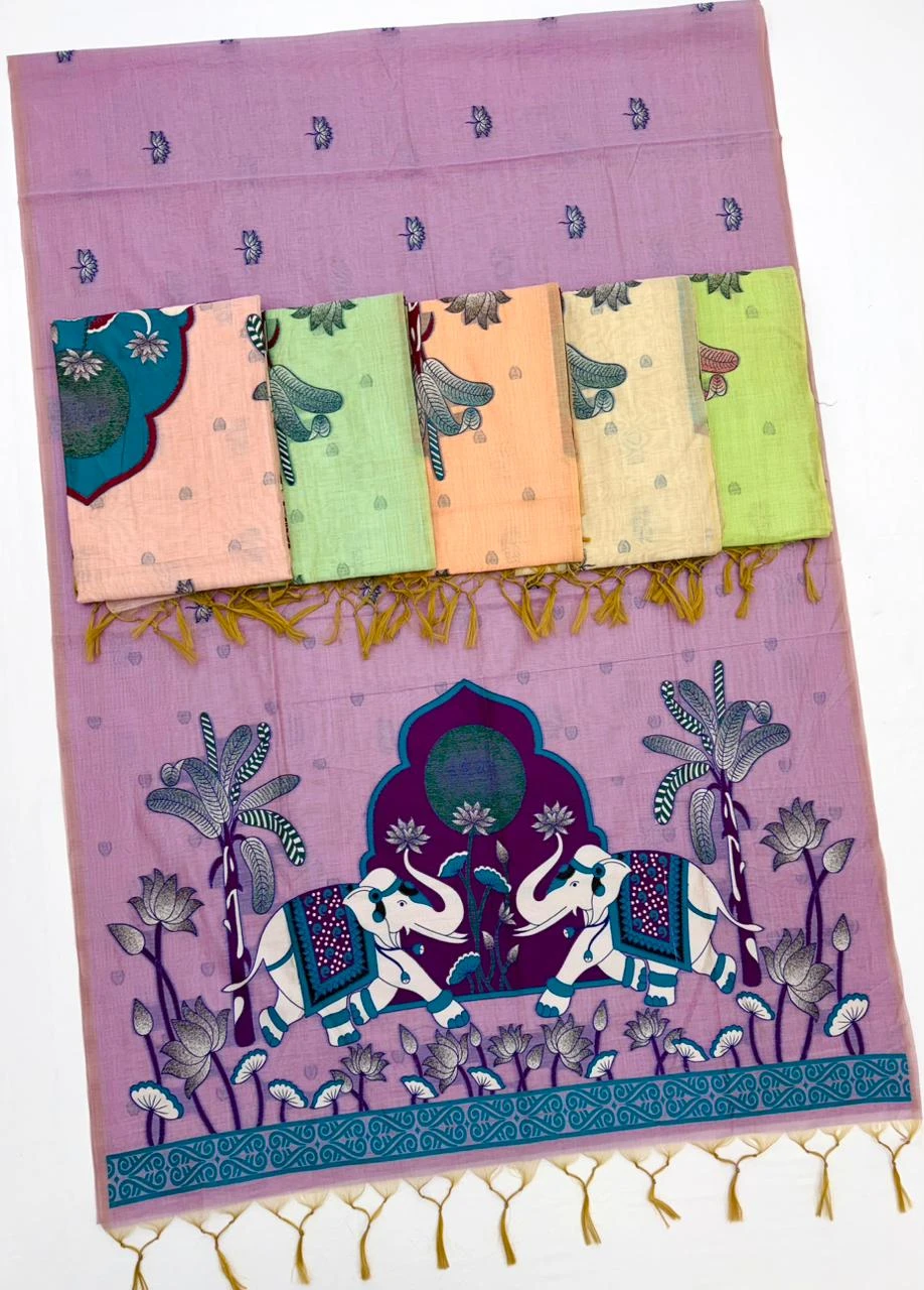 Rajyog D No 10001 to 06 Cotton Jamdani Weaving Saree Collection