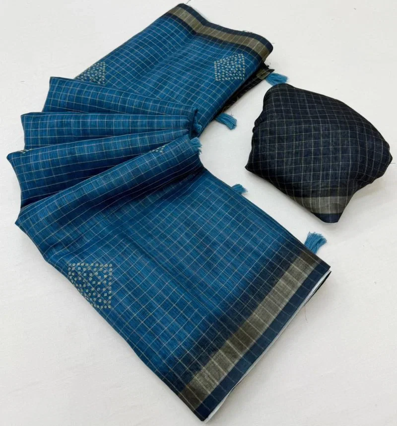 Rajyog Viona 1071 to 76 Pure Linen Zari Weaving Saree Collection