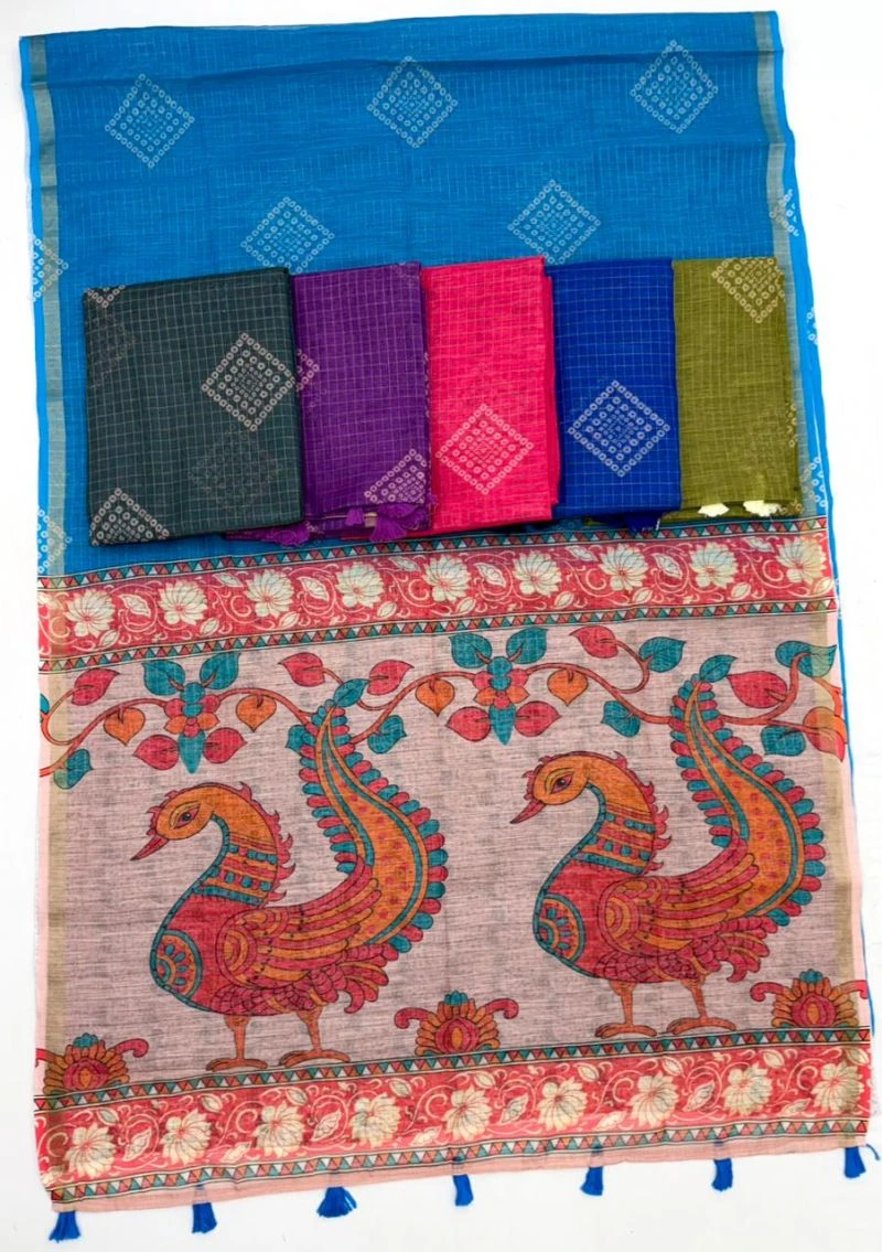 Rajyog Viona 1091 to 96 Linen Digital Printed Saree Collection