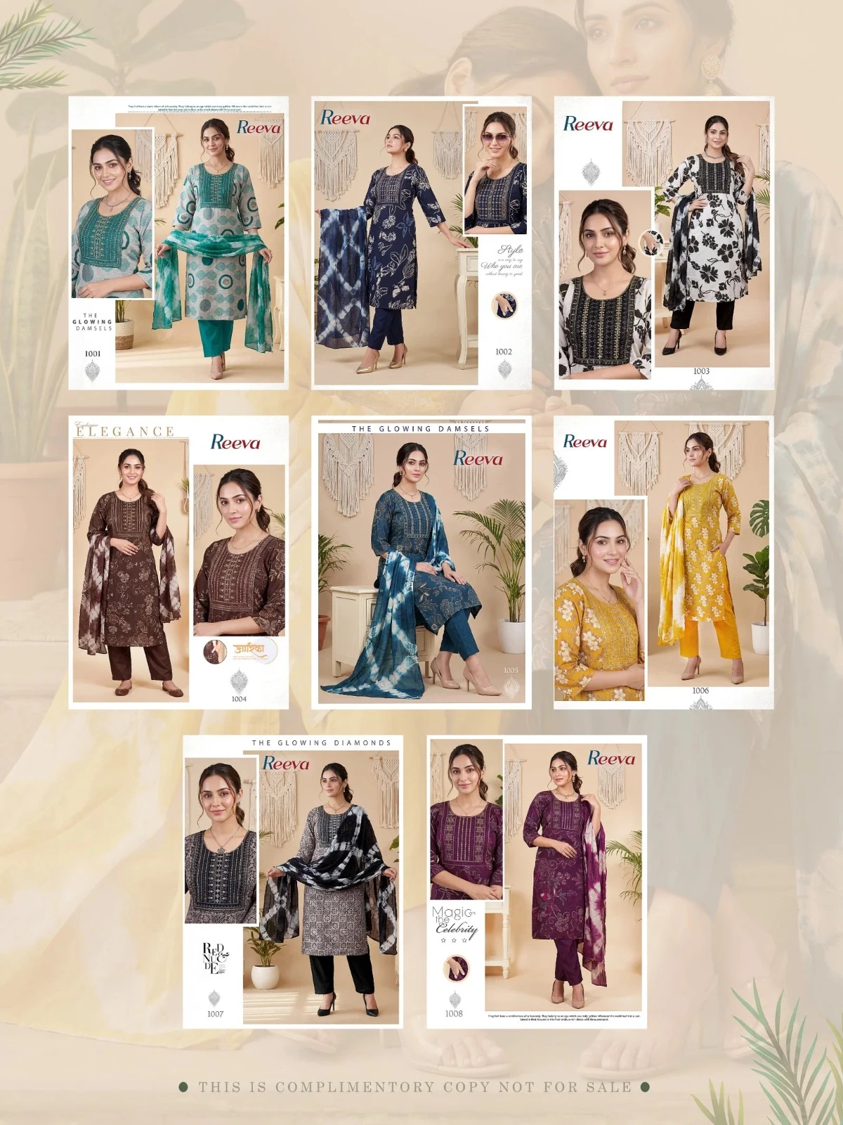 Reeva Vol 1 Foil Print Embroidered Kurti