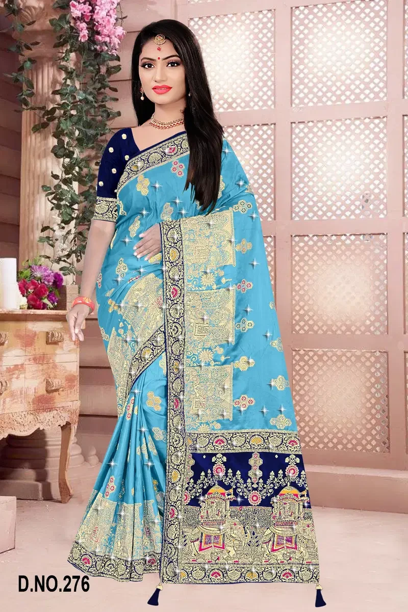 Reva Panghat Nylone Sattin Swaroski Vol 2 Satin Saree Collection
