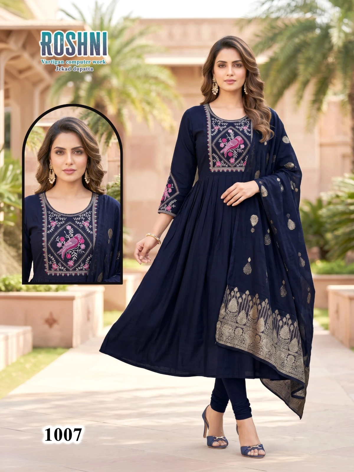 Roshni D No 1001 To 08 Embroidered Suit Collection