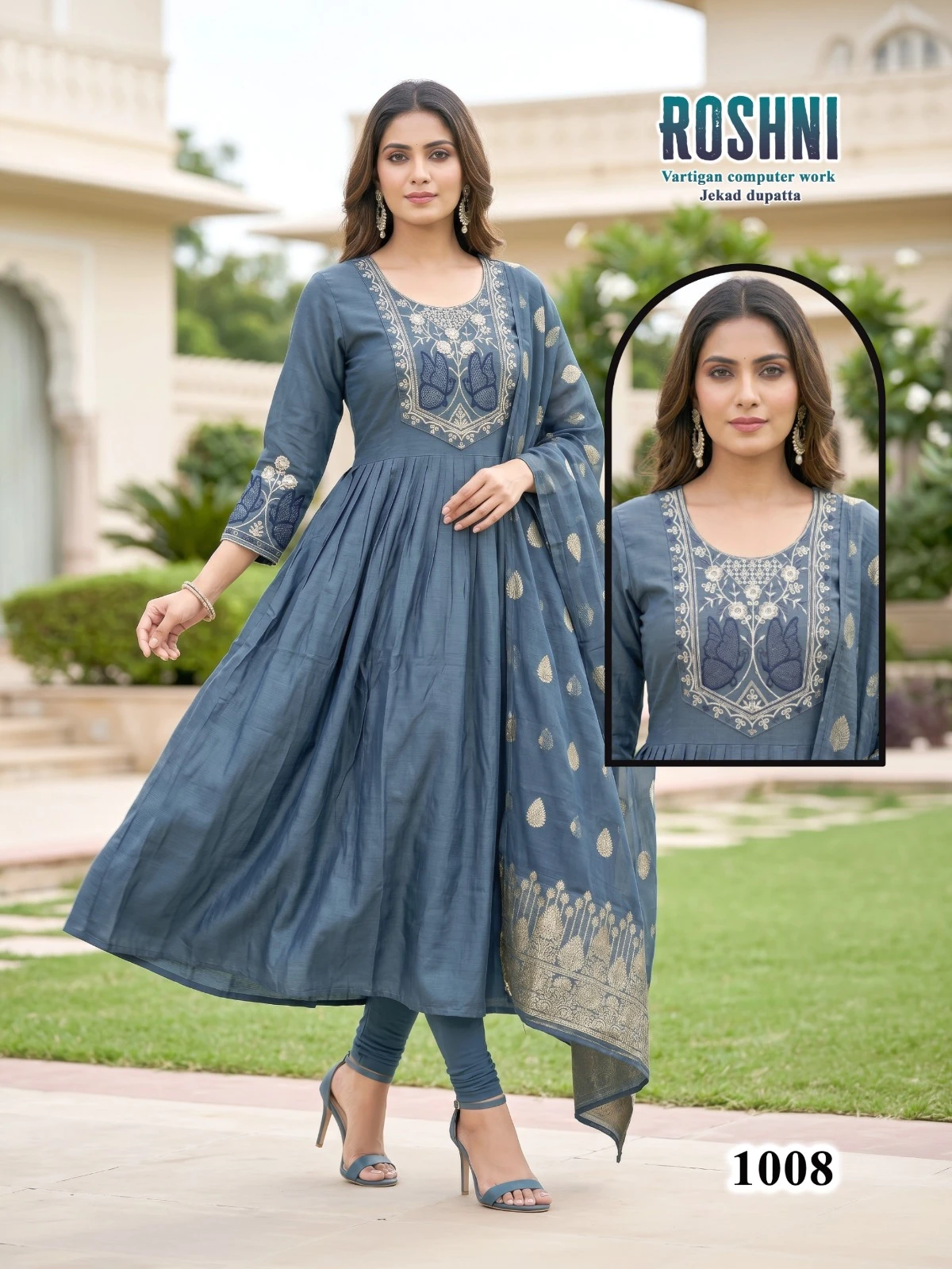 Roshni D No 1001 To 08 Embroidered Suit Collection
