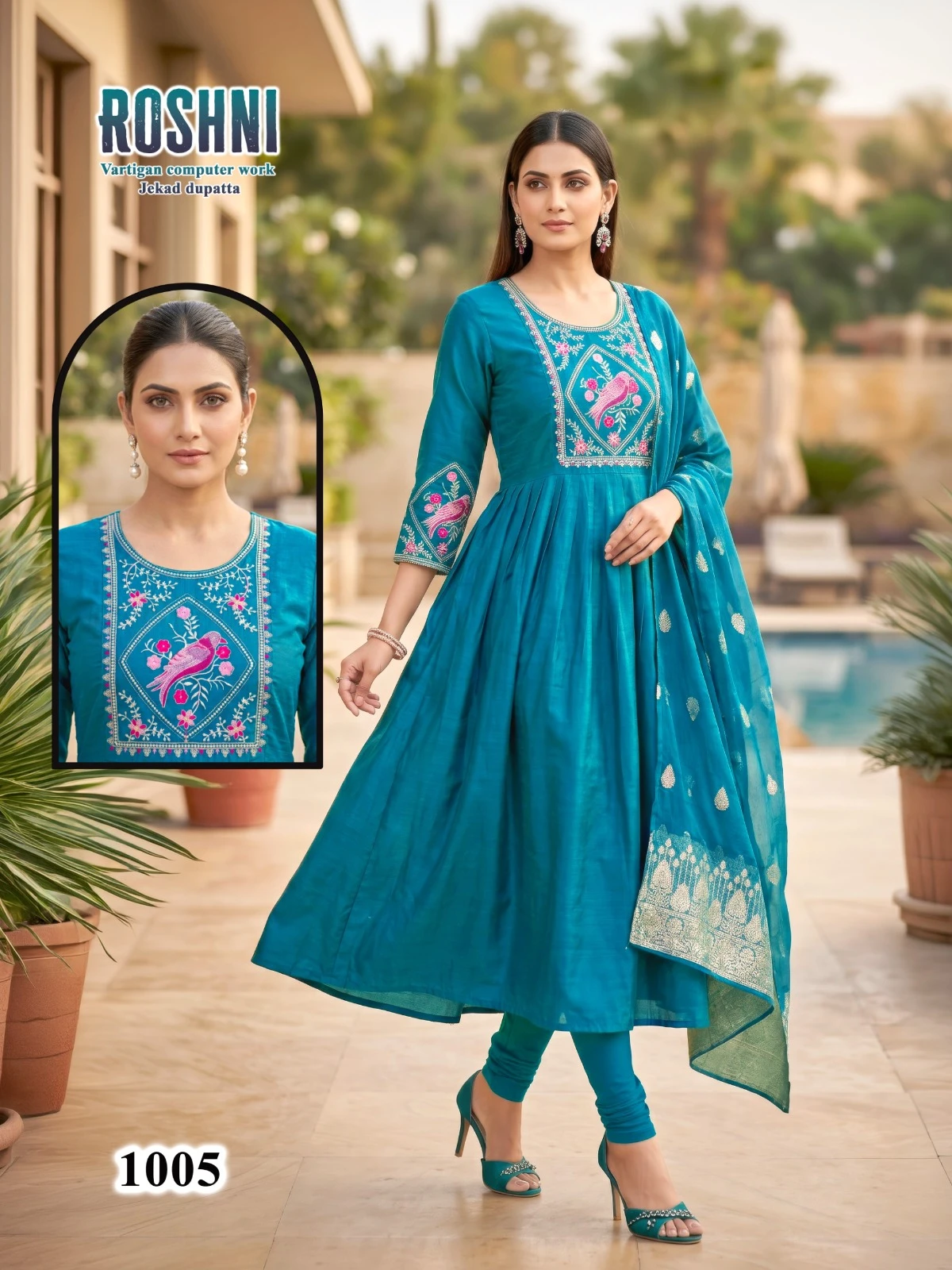 Roshni D No 1001 To 08 Embroidered Suit Collection