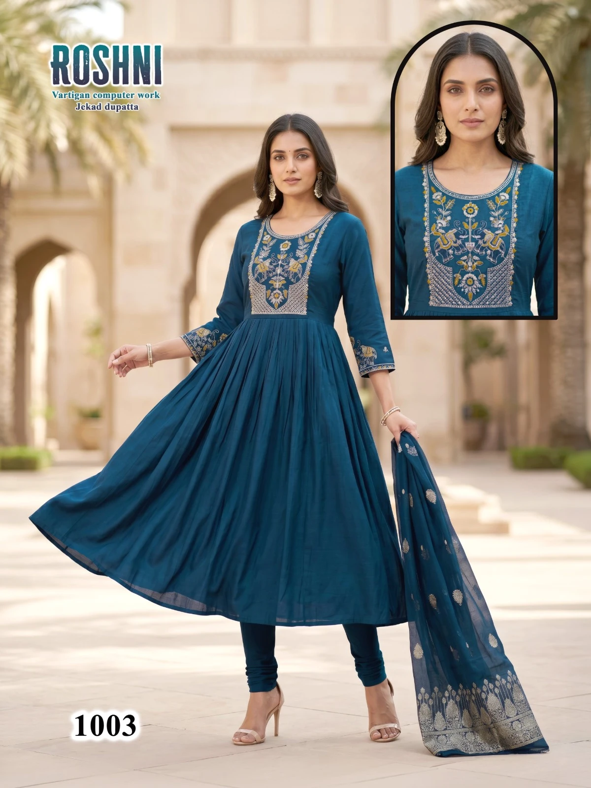 Roshni D No 1001 To 08 Embroidered Suit Collection