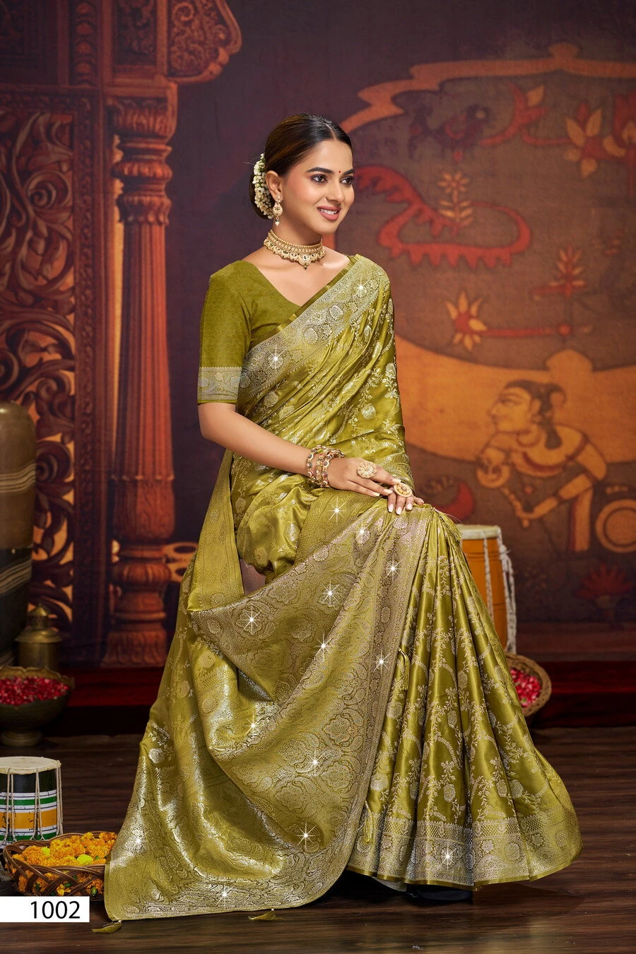 Saroj Aisha Satin Saroski Vol 1 Satin Silk Saree Collection