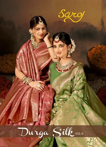 Saroj Durga Silk Vol 6 Soft Silk Wedding Wear Saree Collection