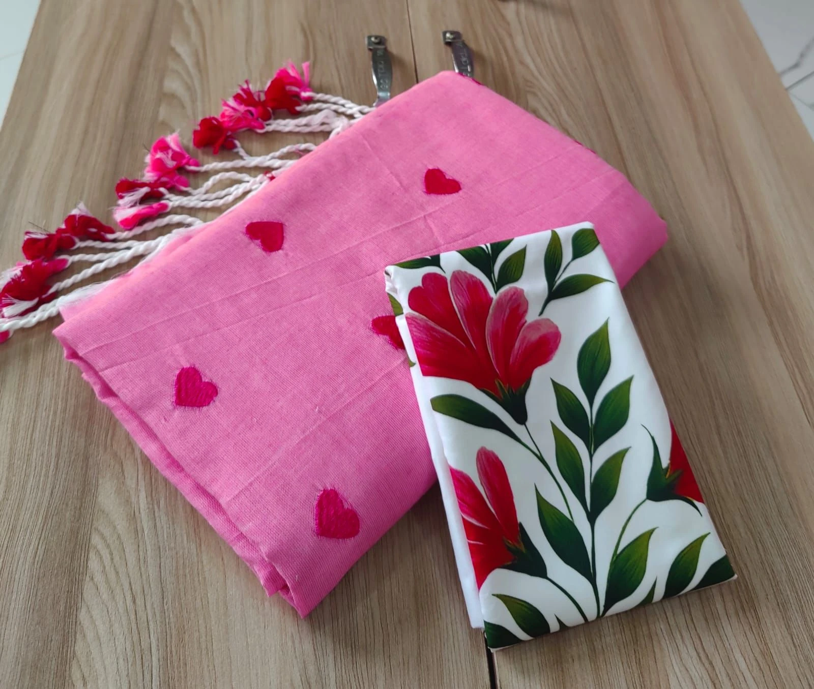 Sccf Hearts Khadi Cotton Embroidered Fancy Saree Collection
