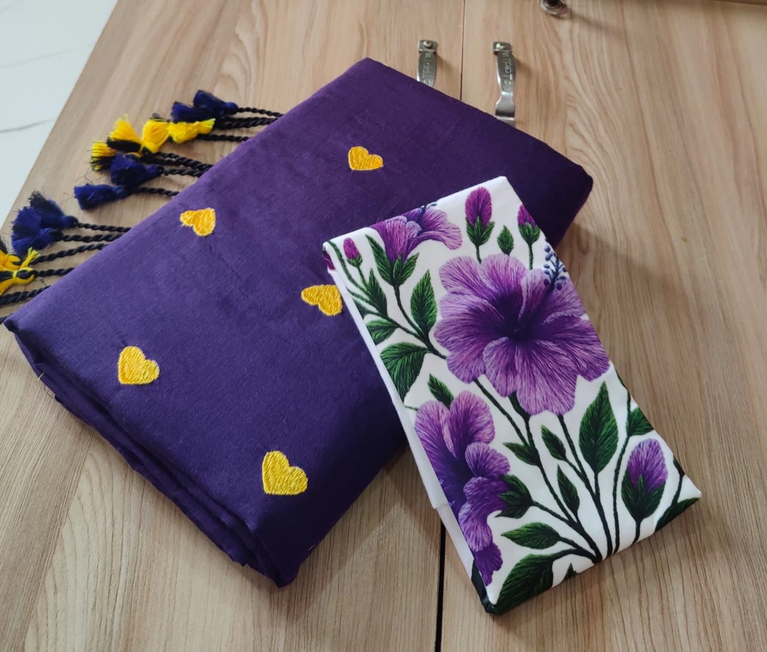 Sccf Hearts Khadi Cotton Embroidered Fancy Saree Collection