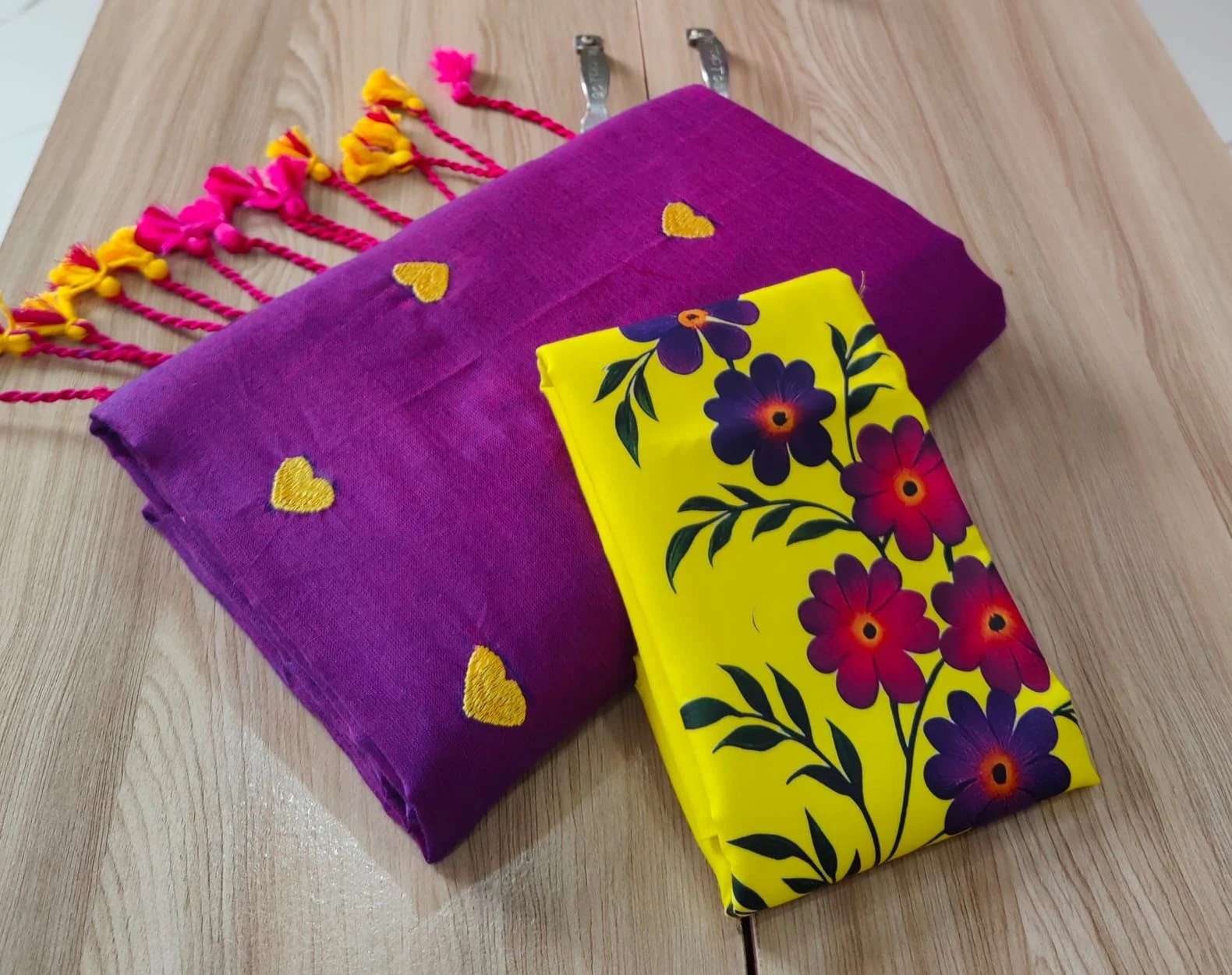 Sccf Hearts Khadi Cotton Embroidered Fancy Saree Collection