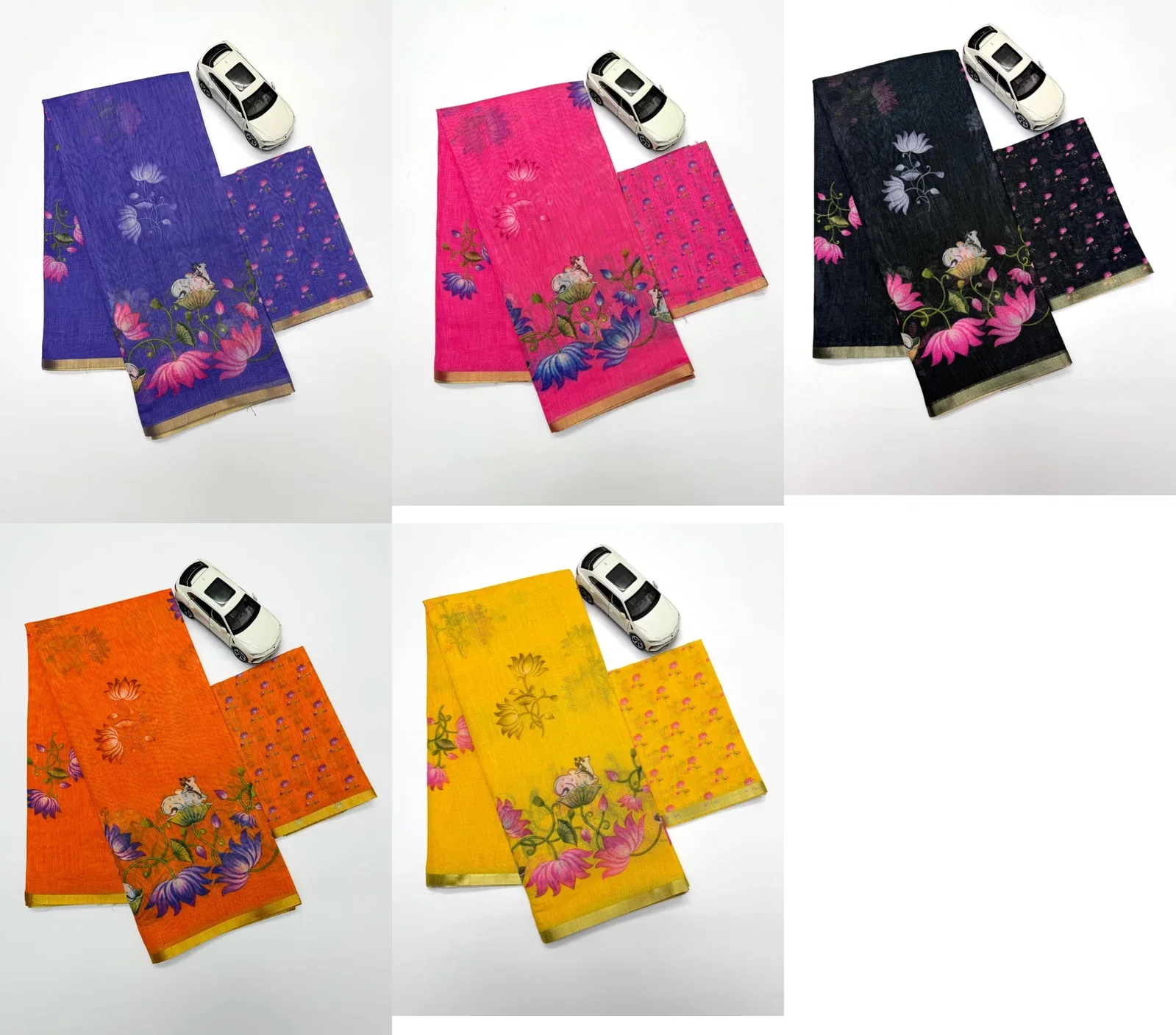 Scmg Pichwari B Linen Fancy Saree Collection