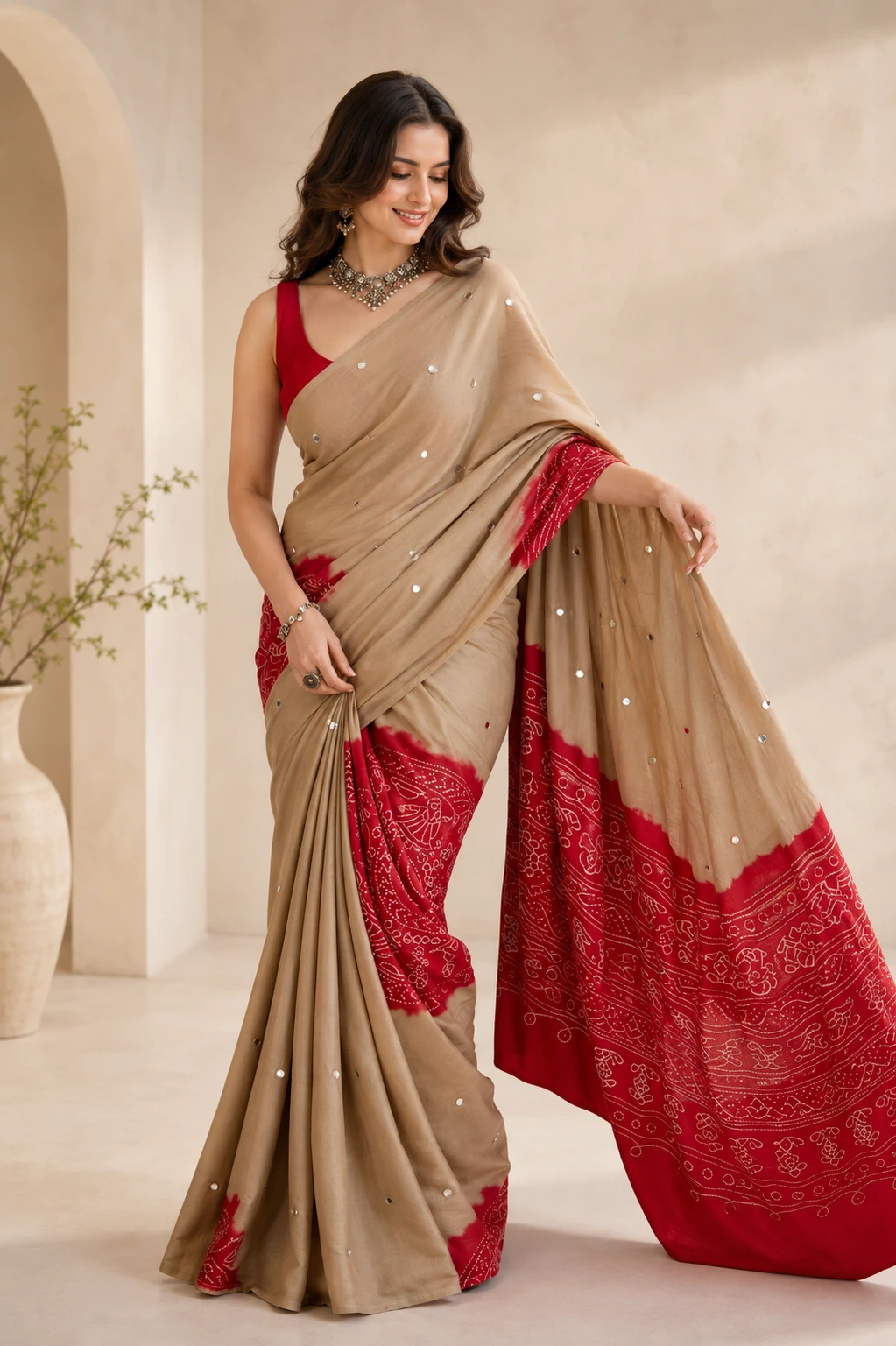 Sf Aks Gaji Silk Mirror Worked Saree Collection