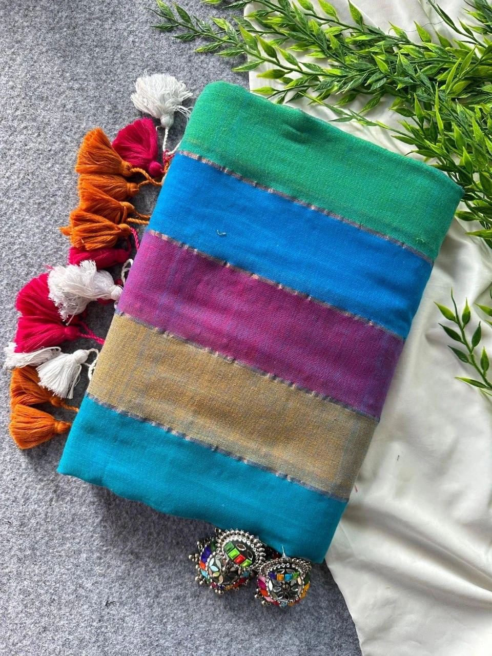 Sf Khadi Patta Mul Cotton Khadi Zari Patta Saree Collection