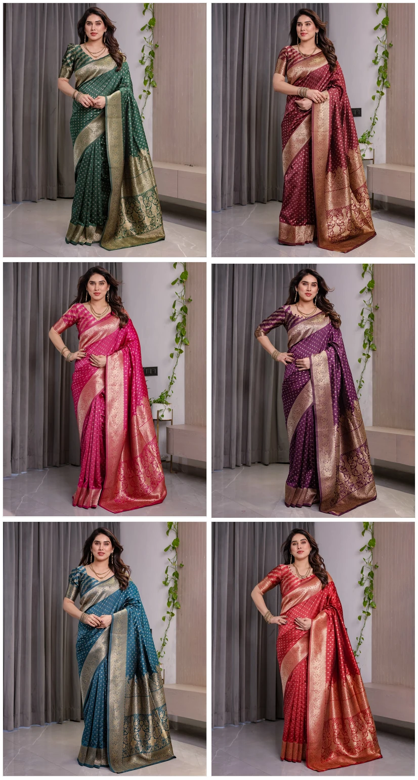 Sh Jcq 05 Lichi Silk Zari Woven Saree Collection