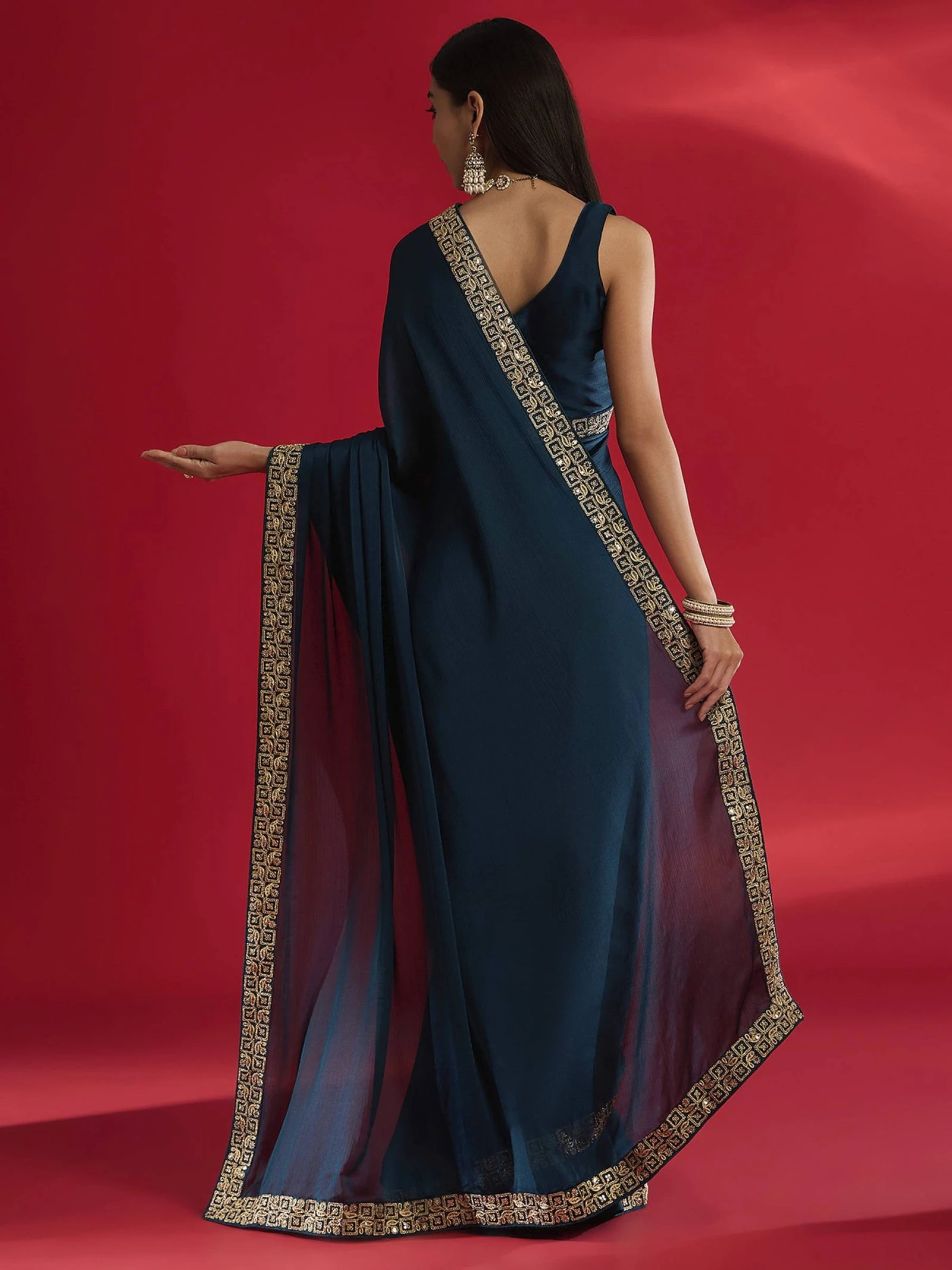 Shc Amira Rangoli Silk Embroidery Worked Saree Collection