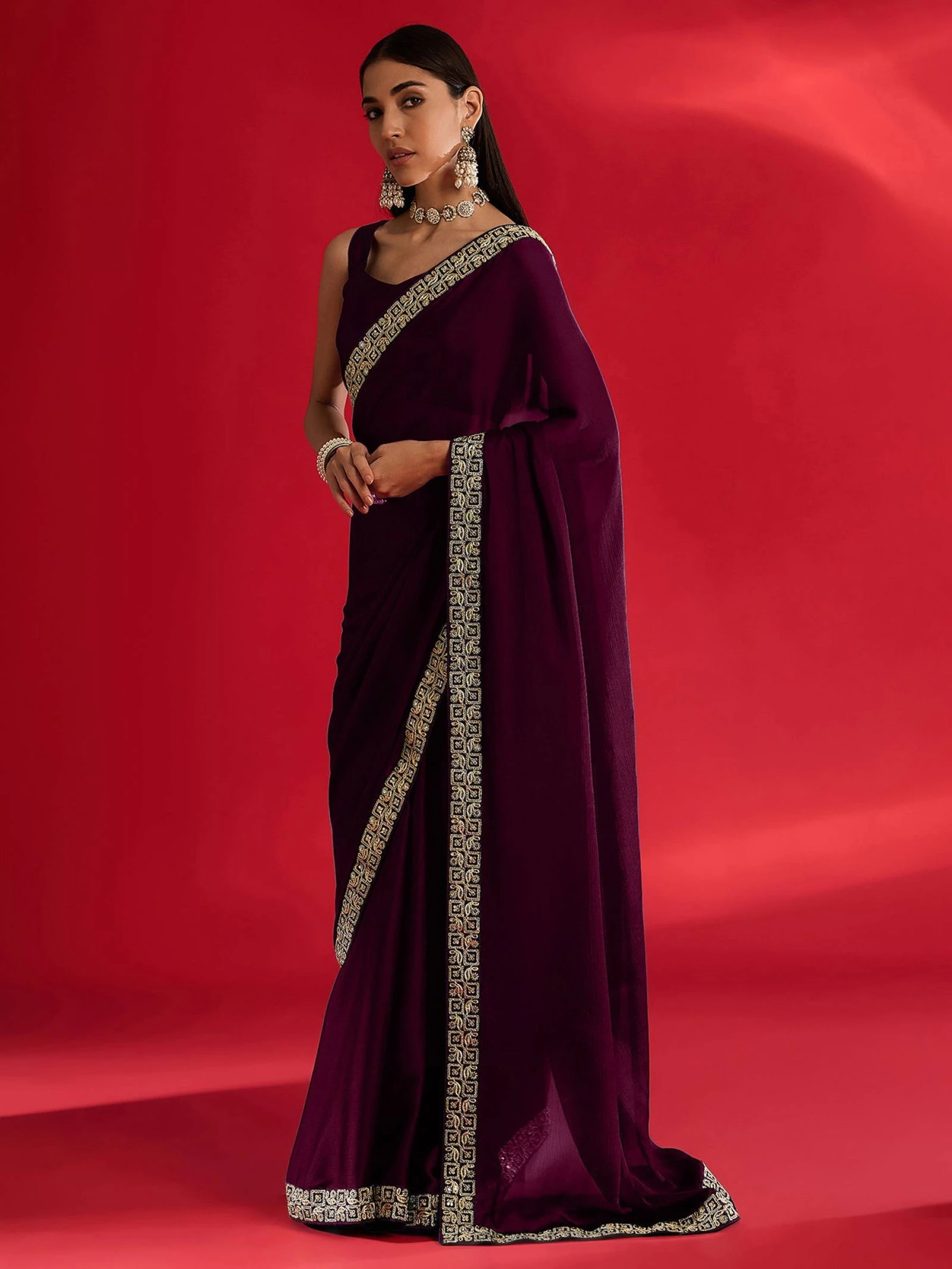 Shc Amira Rangoli Silk Embroidery Worked Saree Collection