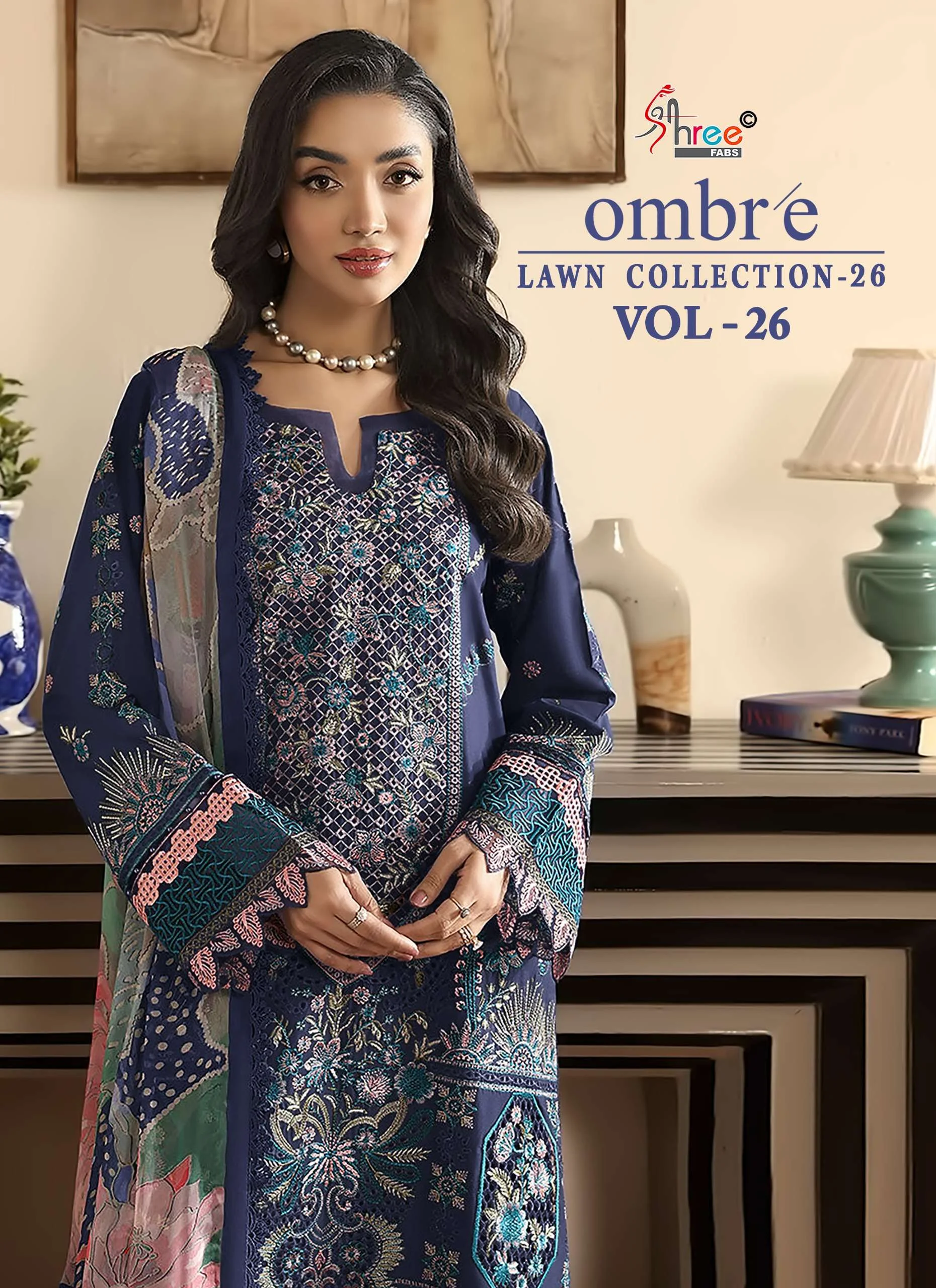 Shree Fab Ombre Lawn Collection 26 Vol 26