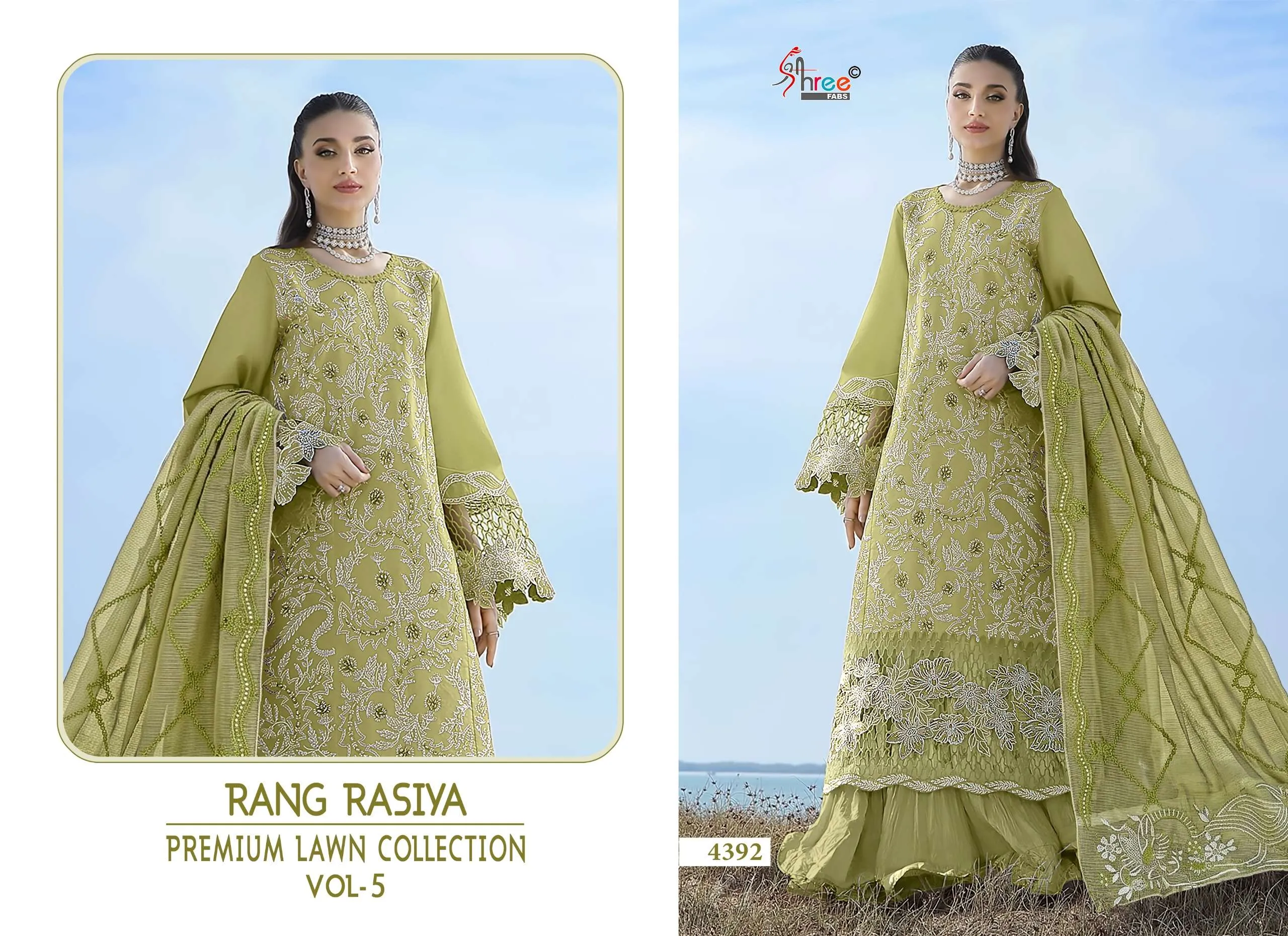 Shree Fab Rang Rasiya Premium Lawn Collection Vol 5